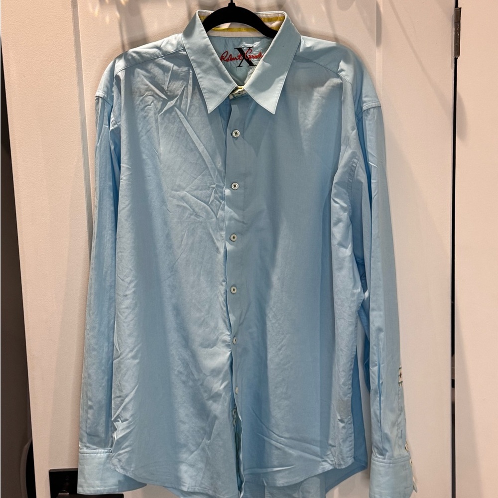 XXL Robert Graham Sky Blue Dress Shirt